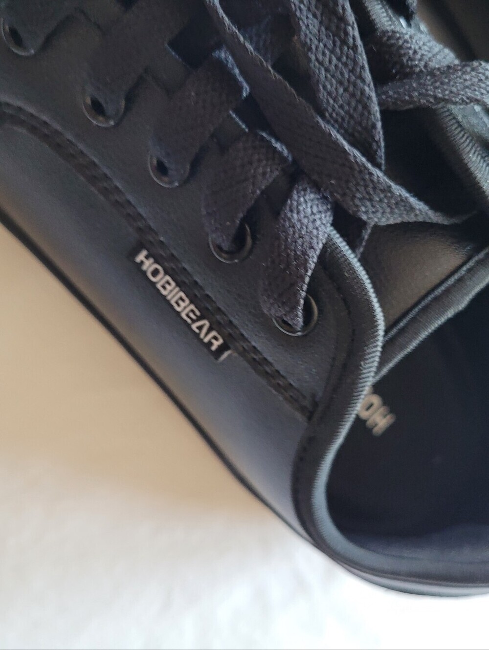 Women's/Unisex Black Slip-On Lace-Up Comfort Sneakers 42 - Picture 3 of 9